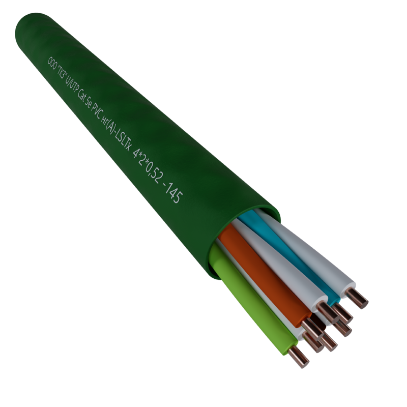 LAN кабель высокочастотный парной скрутки U/UTP Cat 5e PVC нг(А)-LSLTx