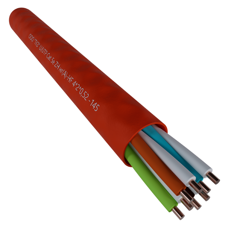 LAN кабель высокочастотный парной скрутки U/UTP Cat 5e ZH нг(А)-HF